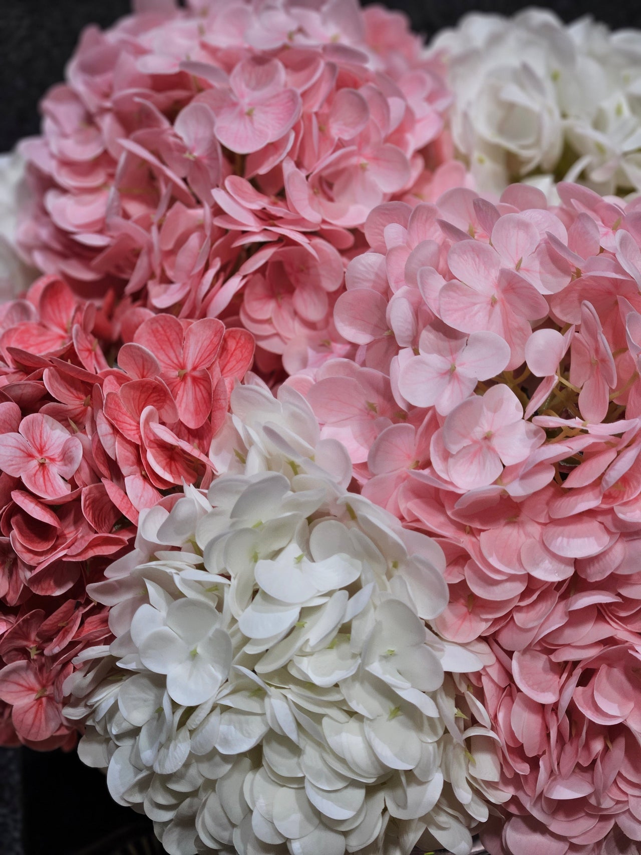 ** DISCONTINUED ** Provence Hydrangea Bouquet - Medium Mixed Pink & Gold