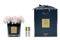 Cote Noire Couture 9 Rose Buds - Square Black Vase Gold & French Pink - SVB906