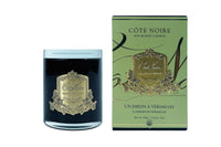 Cote Noire 450g Candle - Dark Vessel with Gold Badge - A Garden in Versailles