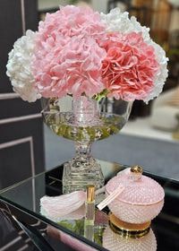 ** DISCONTINUED ** Cote Noire Provence Hydrangea Bouquet - Large Mixed Pink & Gold - PHB02L