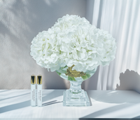 ** DISCONTINUED ** Cote Noire Provence Hydrangea Bouquet - Medium White & Gold - PHB21M