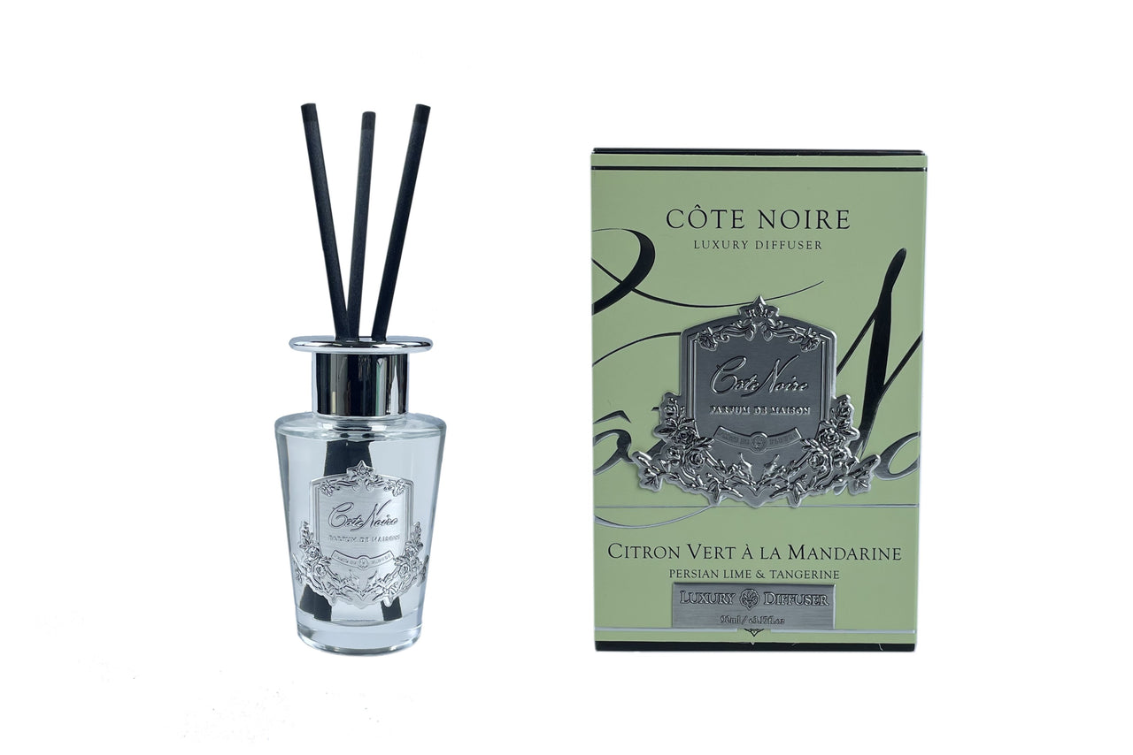 ** CLEARANCE ** Cote Noire 100ml Diffuser - Silver Badge - Persian Lime & Tangerine - GMSS15022