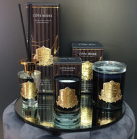Cote Noire 450g Candle - Dark Vessel with Gold Badge - Queen of the Night