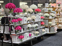 ** DISCONTINUED ** Cote Noire Provence Hydrangea Bouquet - Large White & Gold