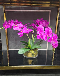 Cote Noire Orchid Bouquet - Fuchsia & Gold Badge - OOV09