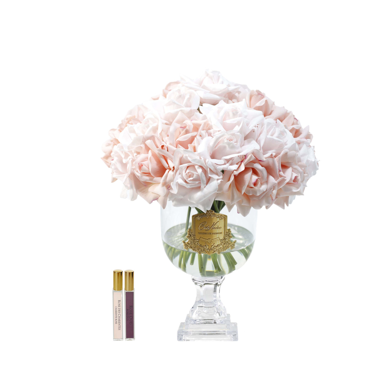 Cote Noire Versailles French Rose Bouquet - Mixed Pink with Gold Badge - VRB14