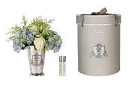 ** NEW ** Cote Noire Grand Summer Posies - Blue & Natural in Silver Goblet - GSS16