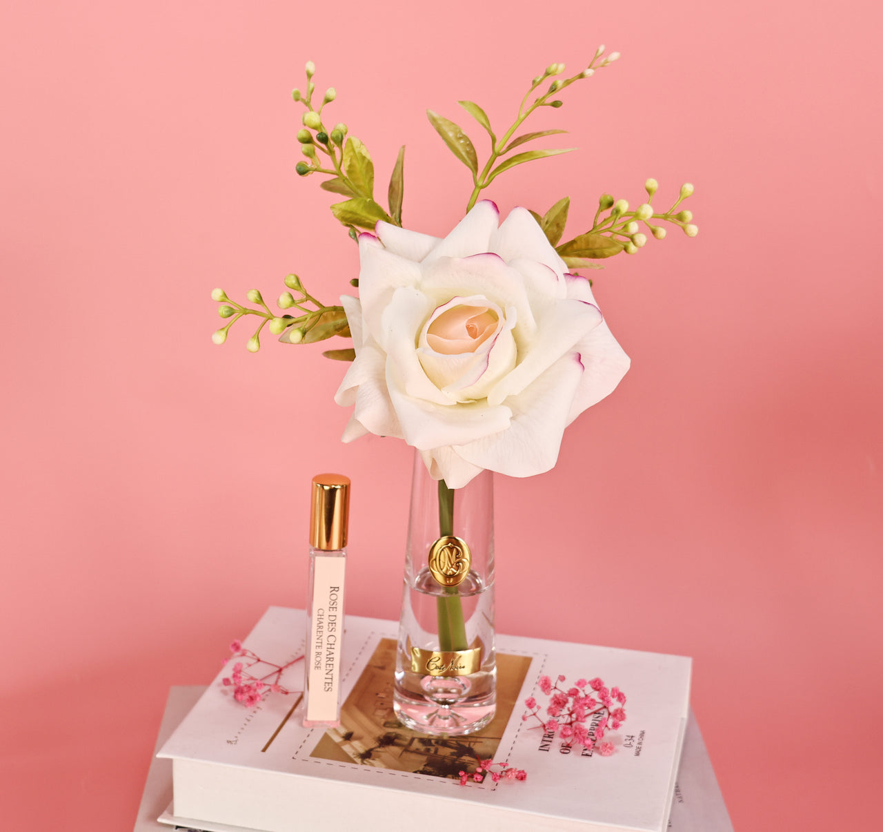 ** NEW ** Summer Rose Pink Blush - Gold Badge - SRG02