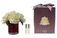 Cote Noire Herringbone Flower Red - Champagne Roses - LS28