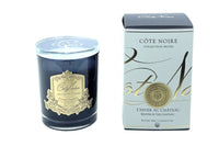 Cote Noire 185g Candle - Dark Vessel with Gold Badge - Winter in the Chateau