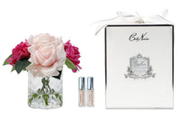 Cote Noire Herringbone Flower - French Roses Mixed Pink - LS27