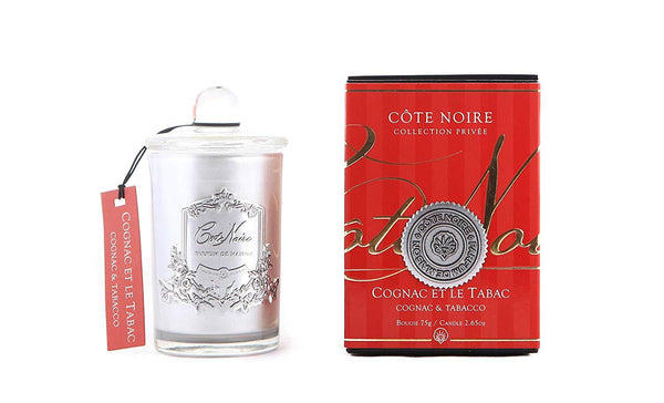 ** BUY 2 GET 1 FREE ** 75g Soy Blend Candle - Cognac & Tobacco - Silver