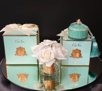 Cote Noire Perfumed Natural Touch 5 Roses LTD - Clear - White & Gold Badge - Jade Tiffany Box - GMR92