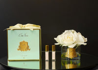 Cote Noire Perfumed Natural Touch 5 Roses LTD - Clear - White & Gold Badge - Jade Tiffany Box - GMR92