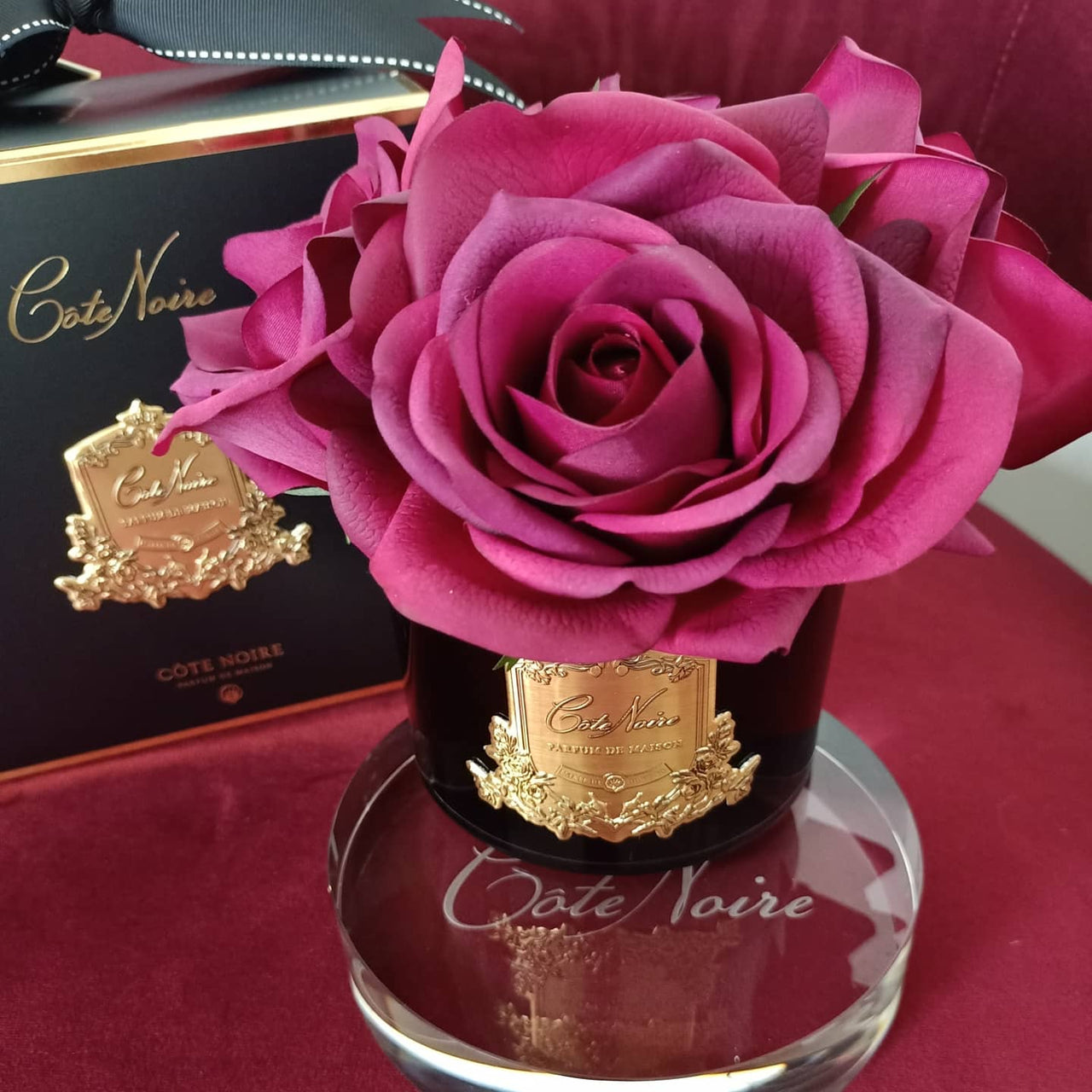 Côte Noire Perfumed Natural Touch 5 Roses - Black - Red - GMRB64