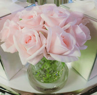 Cote Noire Herringbone Flower - Rose Buds - Clear - French Pink - HCF23