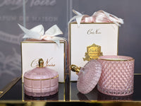Cote Noire Art Deco Candle - Pink & Gold - Pink Champagne - GML45002