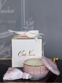 Cote Noire Art Deco Candle - Pink & Gold - Pink Champagne - GML45002
