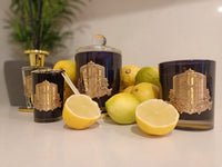 Cote Noire 450g Candle - Dark Vessel with Gold Badge - Persian Lime and Tangerine