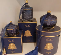 Cote Noire Art Deco Candle - Navy & Gold - Eau de Vie - GML45016
