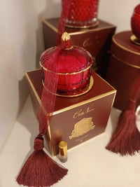 Cote Noire Art Deco Candle - Red & Gold - Rose Oud - GML45017