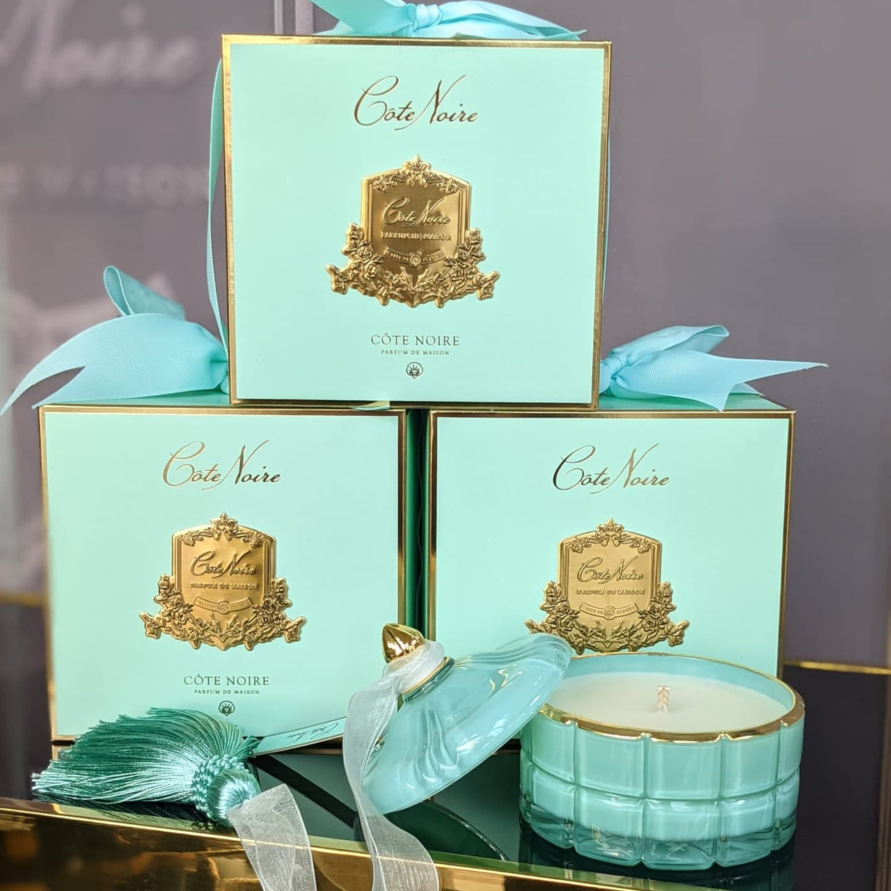Art Deco Candle - Tiffany Blue - GML45001