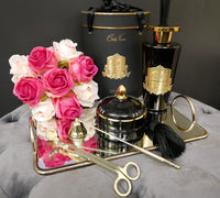 Cote Noire Art Deco Candle - Black & Gold - Queen of the Night - GML45004
