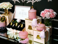 Cote Noire Art Deco Candle - Pink & Gold - Pink Champagne - GML45002