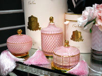 Cote Noire Art Deco Candle - Pink & Gold - Pink Champagne - GML45002