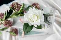 Côte Noire Perfumed Natural Touch Single Rose - Clear - White - GMR01