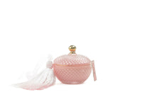 Cote Noire Round Art Deco Candle - Pink & Gold - Pink Champagne - GML30002