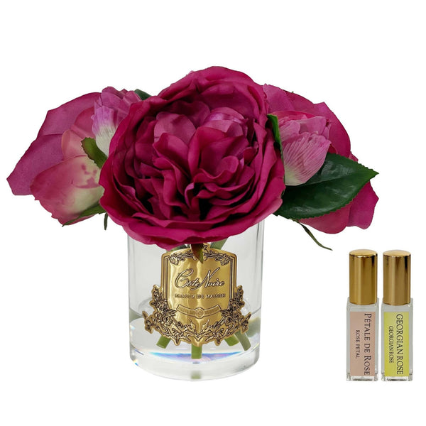 * DISCONTINUED * Cote Noire Premium Peonies & Rose Buds - Red & Gold Badge - LS31