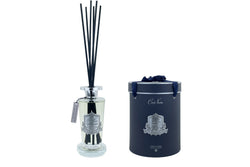 Luxury Grand 500ml Diffuser Set with Crystal Glass Base - Pink Champagne - Silver - LDS018