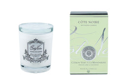 Cote Noire 185 Candle - White Vessel with Silver Badge - Persian  Lime & Tangerine