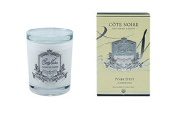 Cote Noire 450g Candle - White Vessel with Silver Badge - Summer Pear