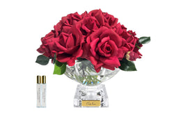 ** NEW ** Cote Noire Luxury Centrepiece French Rose Bouquet - Red & Gold badge - CPL04