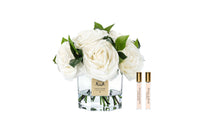 NEW - Cote Noire Classic Tea Rose Bouquet - White  - CTB01