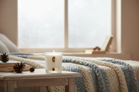 NEW Cote Noire Soy 185g Candle - White Vessel with Gold Badge - Winter in the Chateau - CWG18553