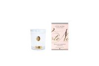 NEW Cote Noire Soy 185g Candle - White Vessel with Gold Badge - Charente Rose - CWG18554
