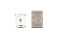 NEW - Cote Noire Soy Candle 450g - White Vessel with Gold Badge - Pink Champagne - CWG45018