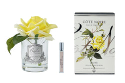 Côte Noire Perfumed Natural Touch Single Rose - Clear - Yellow - GMR08