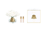Cote Noire Perfumed Natural Touch 5 Roses - Clear with Gold Crest - Ivory White - GMR61