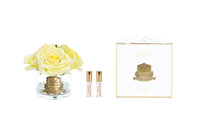 Cote Noire Perfumed Natural Touch 5 Roses - Clear with Gold Crest - Yellow- GMR68