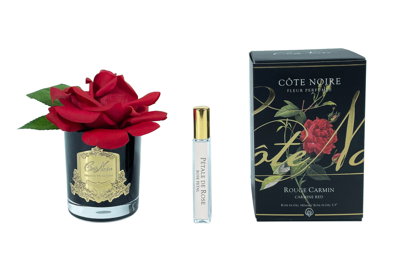 Côte Noire Perfumed Natural Touch Single Rose - Black - Red - GMRB04