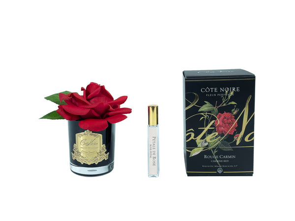 Côte Noire Perfumed Natural Touch Single Rose - Black - Carmine Red - GMRB04