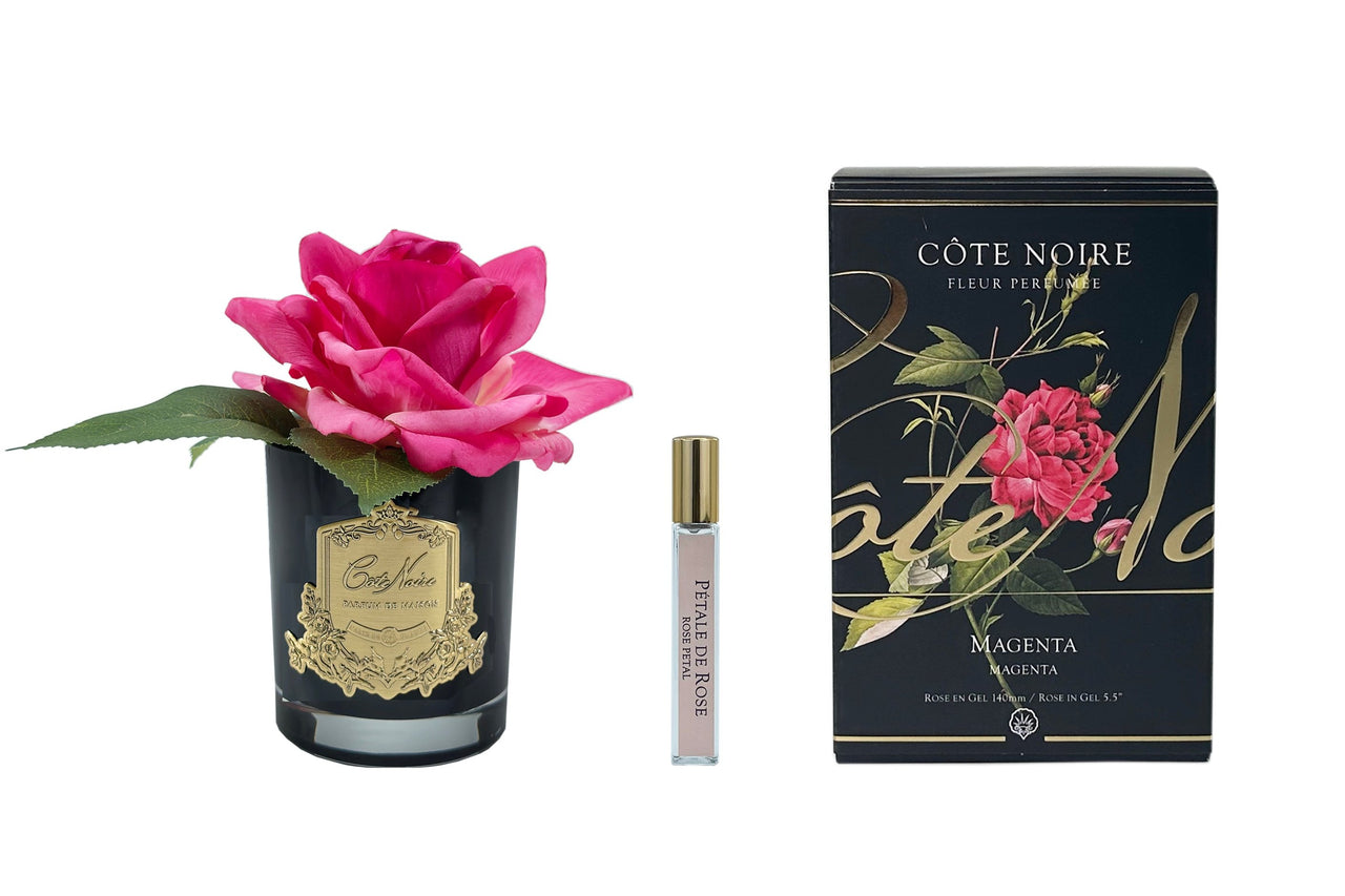 Cote Noire Perfumed Natural Touch Single Rose - Black - Magenta - GMRB07