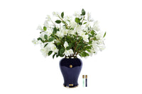 NEW - Cote Noire - Imperial Bougainvillea - Indigo Urn with White - IMPB01