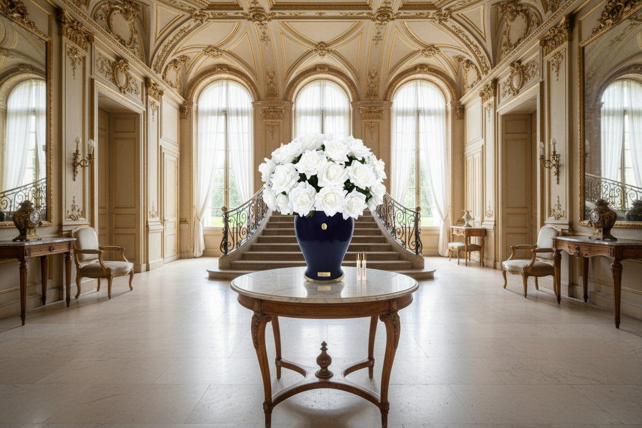 NEW Cote Noire - Imperial French Roses - White / Indigo - IMPFR01