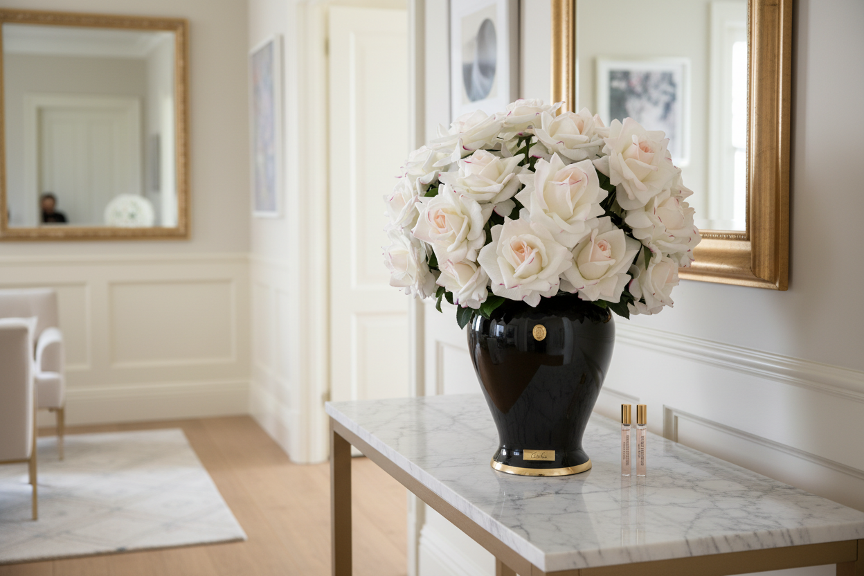 NEW - Cote Noire - Imperial French Roses - White / Black  - IMPFR02