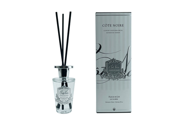 Côte Noire 150ml Diffuser - Silver Badge - Lily Flower - GMDS15056